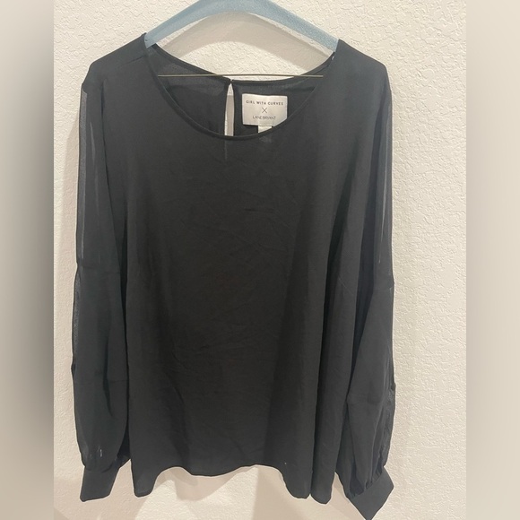 Lane Bryant Girl with Curves Black Blouse Size 18 - Picture 1 of 6